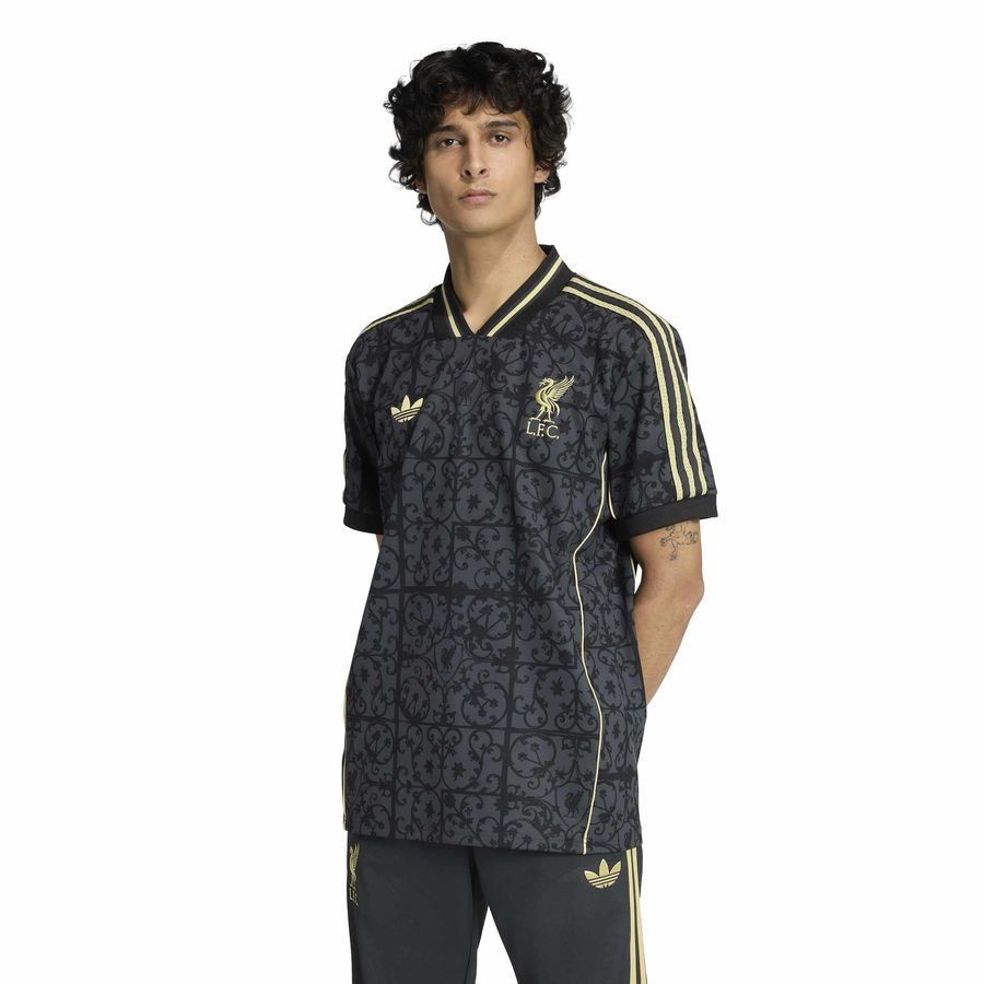 Liverpool T-Shirt Lifestyler - Carbon/Gold - Men's-SoccerKits Hub | Buy Soccer Jerseys Online